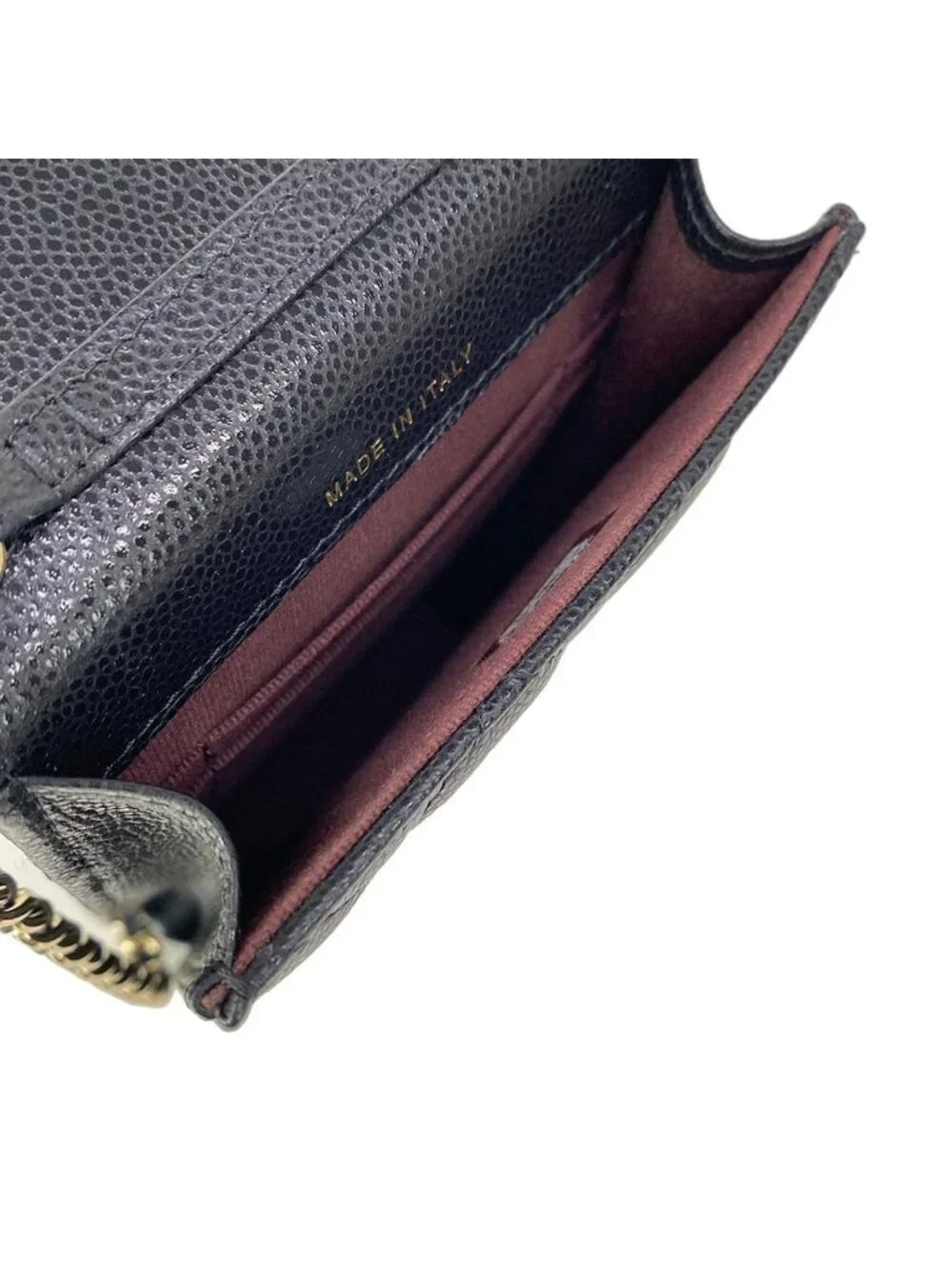 Chanel Shoulder Bag Quilted Black Gold Phone Strap Case Chain